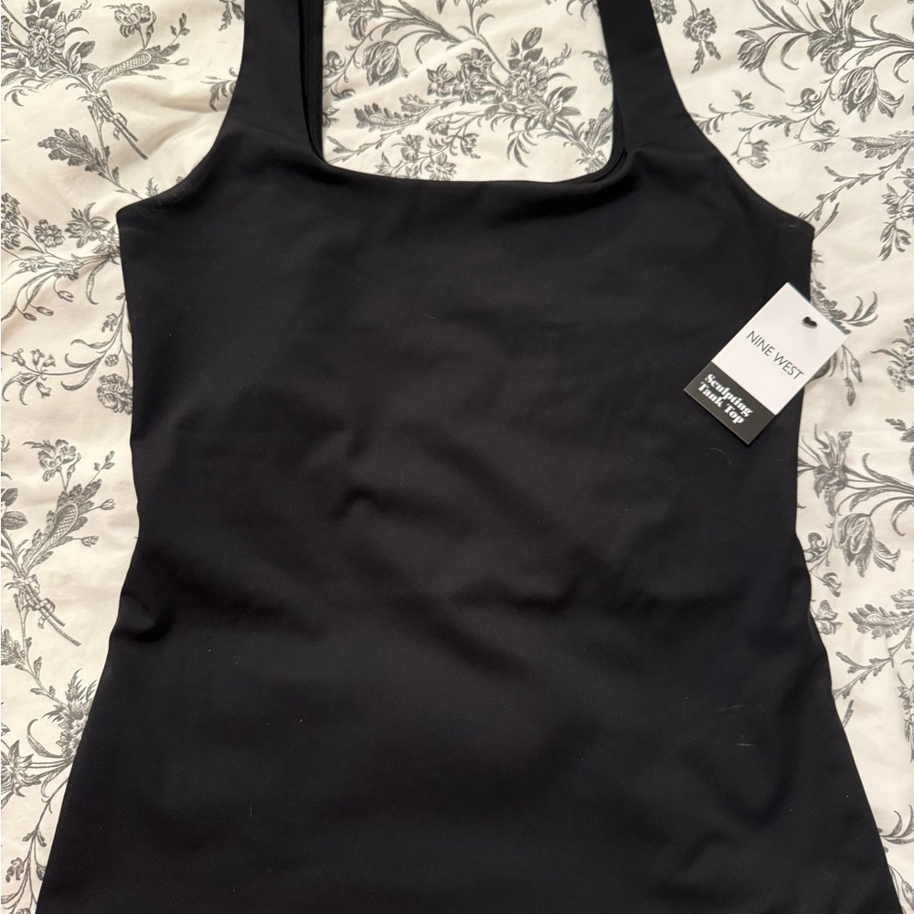 Nine West Black Sculpting Tank Top for Women